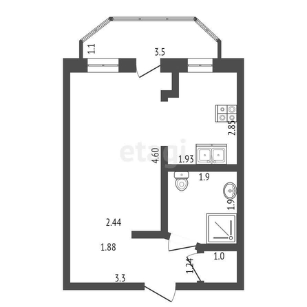 
   Продам студию, 29 м², Ростовский б-р, 2

. Фото 2.