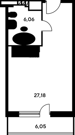 
   Продам студию, 35.1 м², Пушкинская ул, 97

. Фото 1.