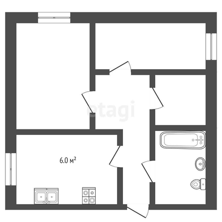 
   Продам 3-комнатную, 54.8 м², Чехова ул, 13

. Фото 1.