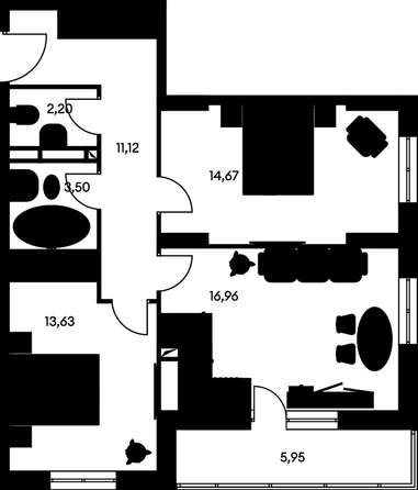 
   Продам 3-комнатную, 68.96 м², Культура, дом 1

. Фото 1.