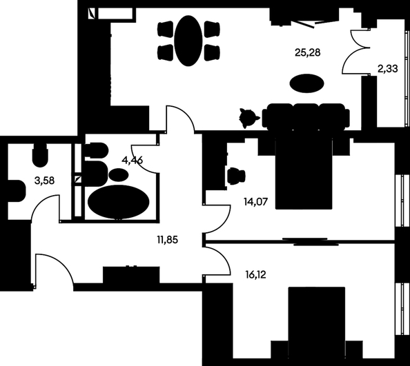 
  Продается 3-комн. квартира, 79.12 м², ЖК Культура, дом 1
. Фото 2.