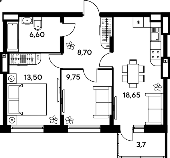 
   Продам 3-комнатную, 61.1 м², Сезоны

. Фото 1.