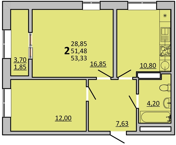 
   Продам 2-комнатную, 59.6 м², Frame (Фрейм), 11Б

. Фото 1.