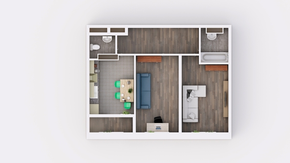 
  Продается 2-комн. квартира 47.33 м², в ЖК Фрейм, 11А. Фото 2.