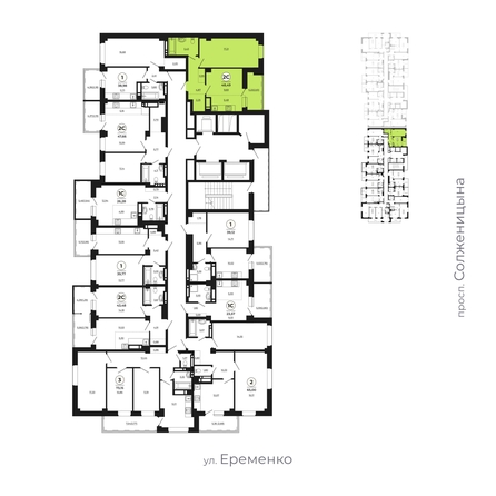 
   Продам 2-комнатную, 48.36 м², Сокольники, литера 6

. Фото 2.