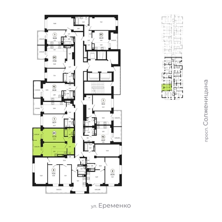 
   Продам 2-комнатную, 43.48 м², Сокольники, литера 6

. Фото 2.