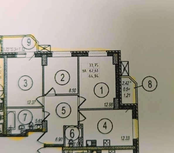 
   Продам 3-комнатную, 62.2 м², 49-я линия ул, к 1

. Фото 31.