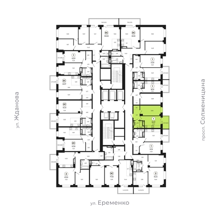 
  Продается 1-комн. квартира, 36.85 м², ЖК Сокольники, литера 10
. Фото 1.