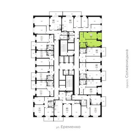 
  Продается 1-комн. квартира, 43.4 м², ЖК Сокольники, литера 9
. Фото 2.