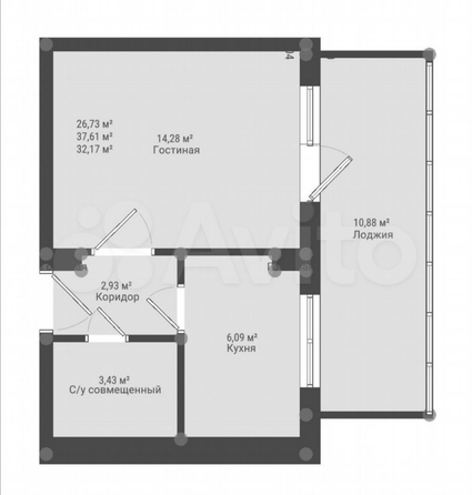 
   Продам 1-комнатную, 37.6 м², Зорге ул, 9

. Фото 17.