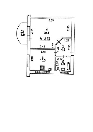 
   Продам 1-комнатную, 43 м², Миронова ул, 6

. Фото 9.