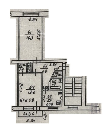 
   Продам 2-комнатную, 49 м², 18-я линия ул, 89

. Фото 11.