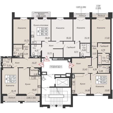 
  Продается 2-комн. квартира, 85.16 м², ЖК Дом-резиденция Собрание
. Фото 2.