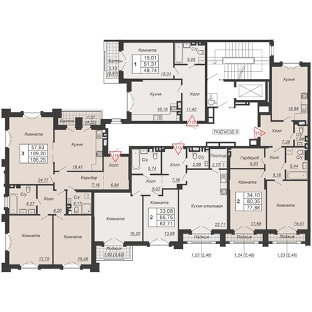 
   Продам 2-комнатную, 82.71 м², Дом-резиденция Собрание

. Фото 1.