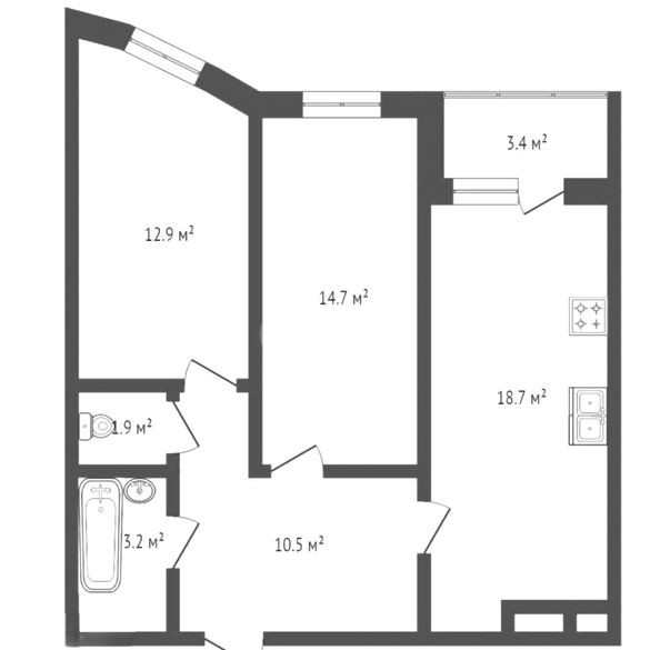 
   Продам 3-комнатную, 64 м², Берберовская ул, 22

. Фото 17.