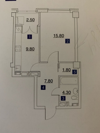 
   Продам 1-комнатную, 42 м², Комарова б-р, 10

. Фото 4.