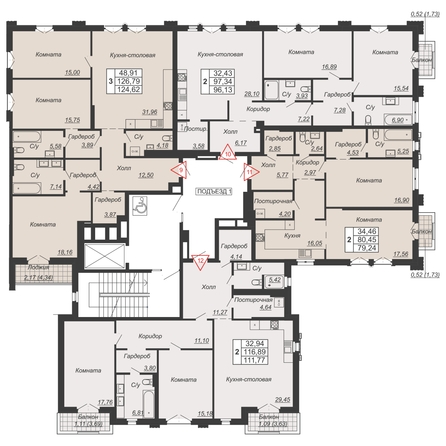 
   Продам 2-комнатную, 111.77 м², Дом-резиденция Собрание

. Фото 1.