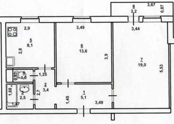 
   Продам 2-комнатную, 53 м², 2-я Краснодарская ул, 145/3

. Фото 16.
