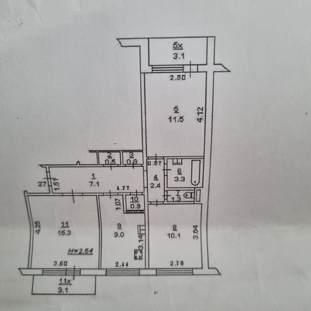 
   Продам 3-комнатную, 62.3 м², Тимошенко ул, 20

. Фото 9.