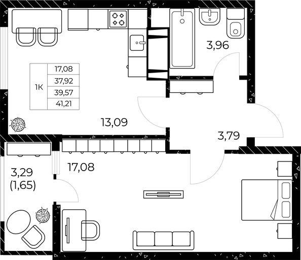 
  Продается 1-комн. квартира, 41.21 м², ЖК Звезда Столицы 2
. Фото 2.