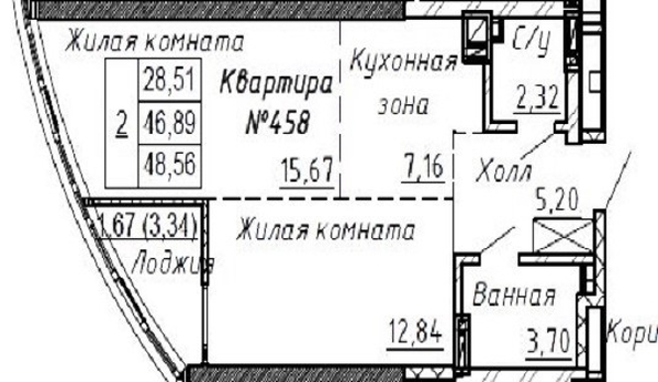 
   Продам 2-комнатную, 50 м², Береговая ул, 6

. Фото 11.