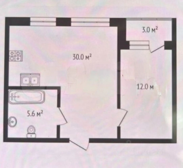 
  Продается 2-комн. квартира, 50 м², Газетный пер, д. 98
. Фото 15.