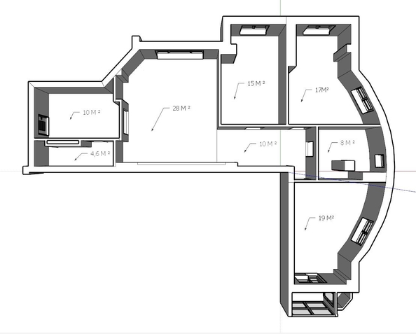 
  Продается 3-комн. квартира, 116.5 м², 20-я линия ул, д. 43
. Фото 24.