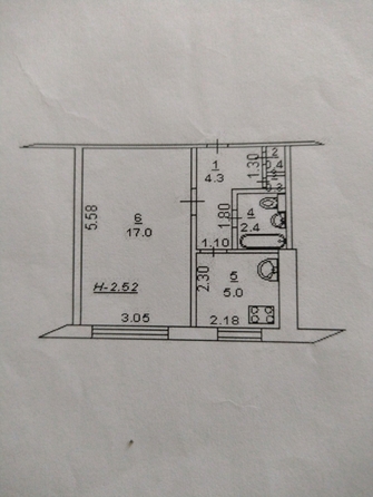 
  Продается 1-комн. квартира, 30 м², Еременко ул, д. 58/4
. Фото 6.