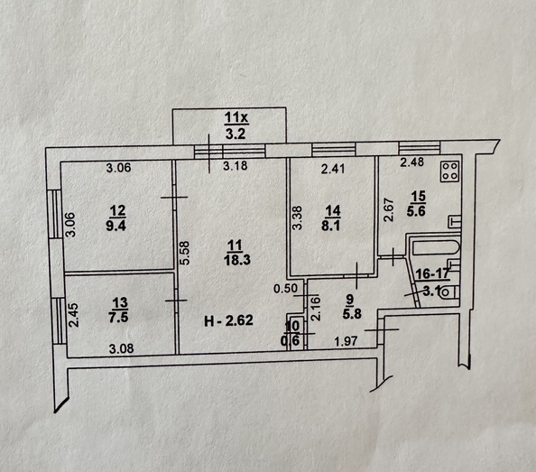 
  Продается 4-комн. квартира, 62 м², Коммунистический пр-кт, д. 48/2
. Фото 21.
