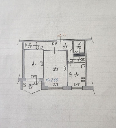 
  Продается 2-комн. квартира, 52.6 м², Малиновского ул, д. 76
. Фото 10.