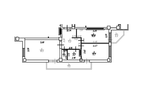 
  Продается 2-комн. квартира, 65.8 м², Стабильная ул, д. 7
. Фото 9.