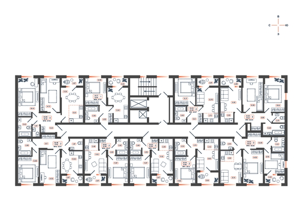 
  Продается 2-комн. квартира, 38.47 м², ЖК Темп, дом 1
. Фото 16.