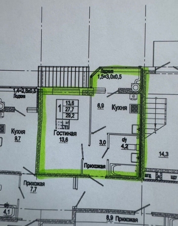 
  Продается 1-комн. квартира, 29.2 м², Берберовская ул, д. 30
. Фото 7.