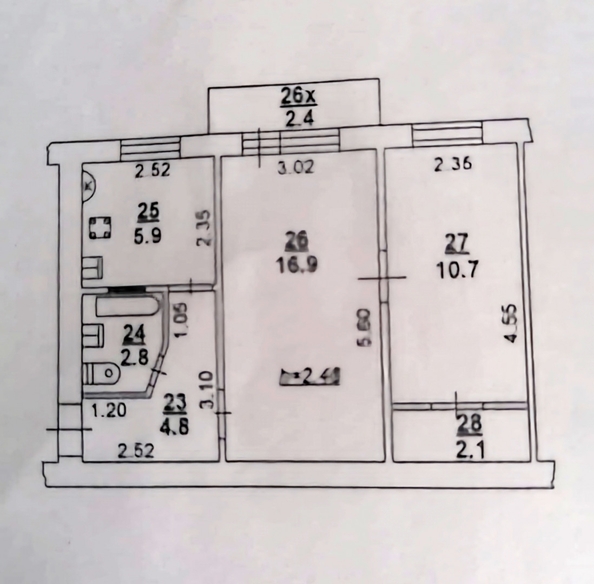 
  Продается 2-комн. квартира, 43 м², Днепропетровская ул, д. 1
. Фото 19.