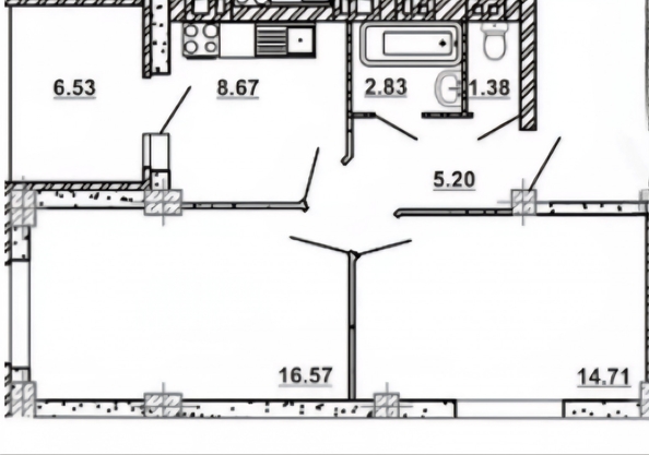 
  Продается 2-комн. квартира, 50 м², Магнитогорская ул, д. 1а/25
. Фото 7.