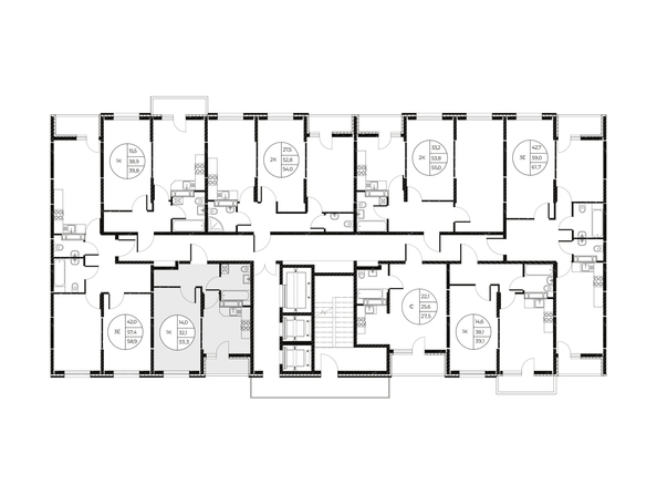
  Продается 1-комн. квартира, 33.3 м², ЖК Панорама на Театральном, литера 1
. Фото 2.