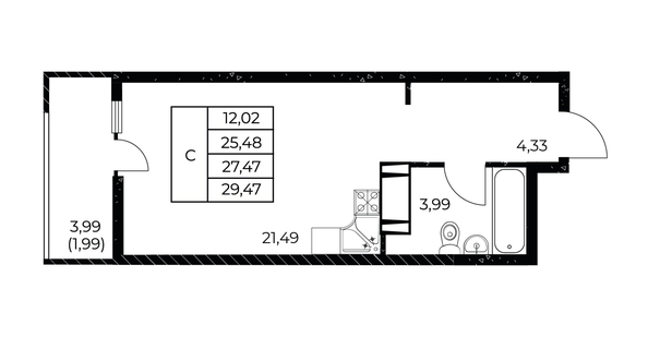 
  Продается студия, 29.47 м², ЖК Звезда Столицы 2
. Фото 1.
