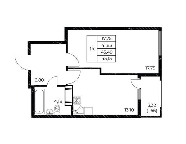 
  Продается 1-комн. квартира 45.15 м², в ЖК Звезда Столицы 2. Фото 3.