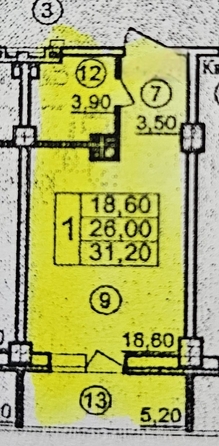 
  Продается студия, 27 м², Заводская ул, д. 25
. Фото 8.
