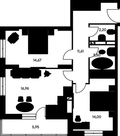 
  Продается 3-комн. квартира, 69.76 м², ЖК Культура, дом 1
. Фото 1.