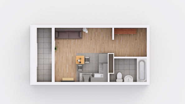 
  Продается студия, 27.45 м², ЖК Frame (Фрейм), 11В
. Фото 2.