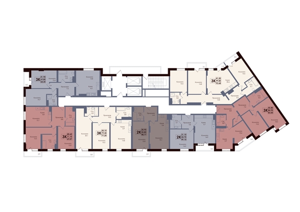 
  Продается 3-комн. квартира 83 м², в ЖК Академия, 2 этап. Фото 2.