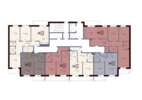 
  Продается 3-комн. квартира 94.78 м², в ЖК Академия, 2 этап. Фото 3.