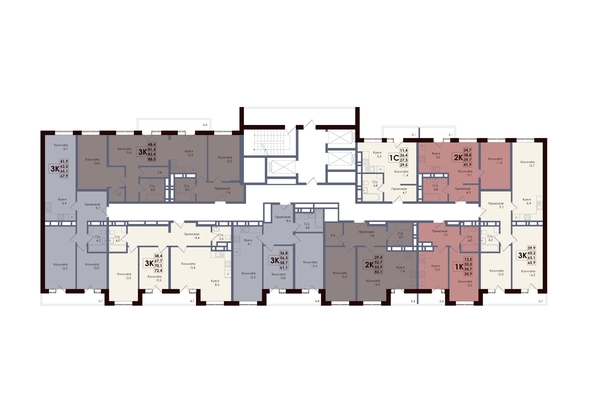 
  Продается студия 27.3 м², в ЖК Академия, 2 этап. Фото 2.