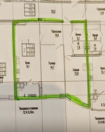 
  Продается 2-комн. квартира, 63 м², Берберовская ул, д. 8
. Фото 9.