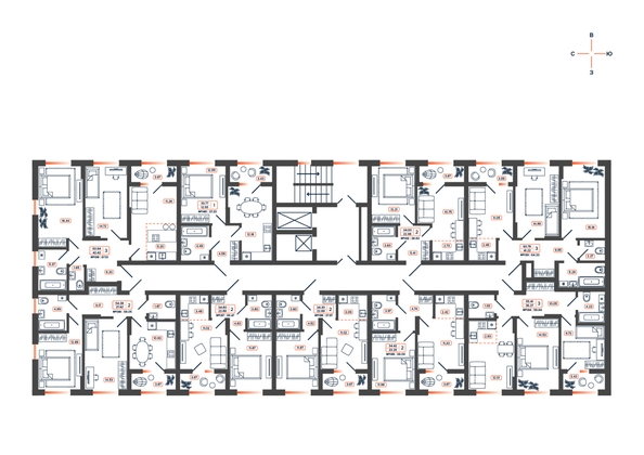 
  Продается 3-комн. квартира, 58.84 м², ЖК Темп, дом 1
. Фото 16.