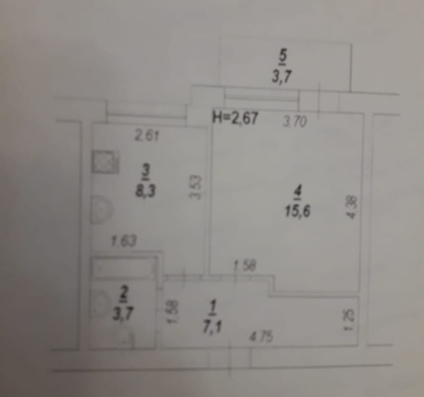 
  Продается 1-комн. квартира, 35 м², 1-я Круговая ул, д. 91
. Фото 9.