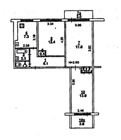 
  Продается 3-комн. квартира, 60.3 м², Содружества ул, д. 39/1
. Фото 14.