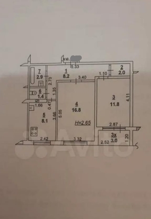 
  Продается 2-комн. квартира, 54 м², Михаила Нагибина пр-кт, д. 37
. Фото 20.