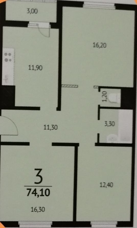 
  Продается 3-комн. квартира, 74 м², Ткачева ул, д. 25
. Фото 11.